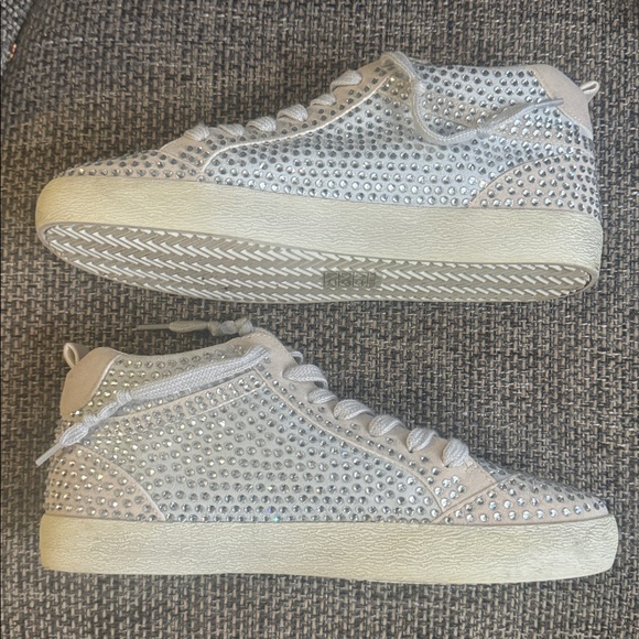 Mi.iM Miko Rubber Sole Lace-up Rhinestone Suede Star Sneakers size 8.5 - Picture 9 of 11